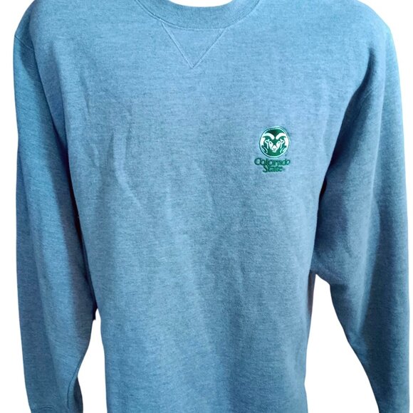 Men's Medium Sweatshirt Colorado State Rams University Cutter & Buck Y2K Vtg - Picture 1 of 5